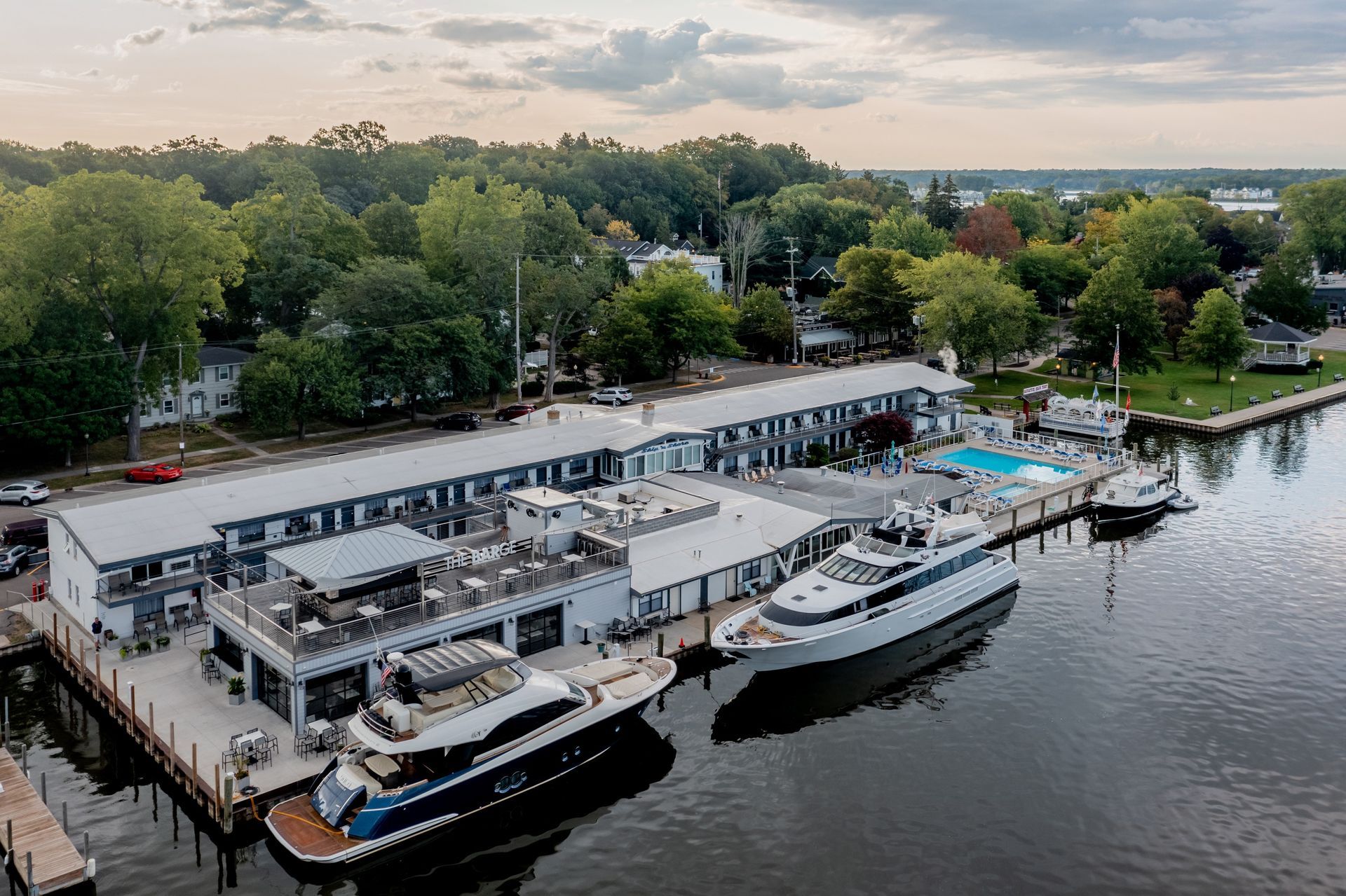 Ship-n-Shore Hotel on the Kalamazoo River in downtown Saugatuck